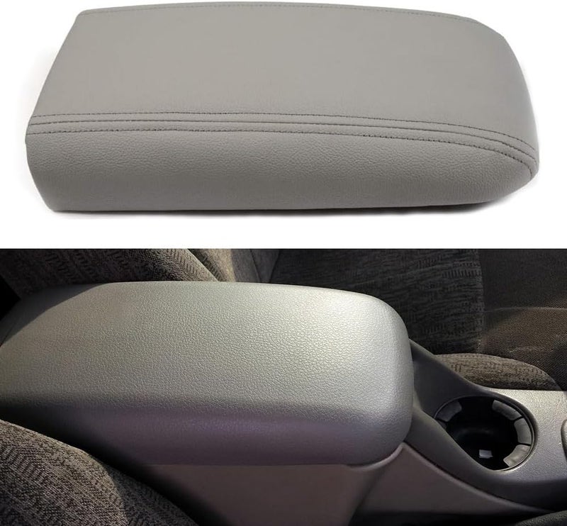 DOTCOM Leather Center Console Lid Armrest Assembly w/Latch Compatible with 2006 2007 2008 2009 Chevy Trailblazer GMC Envoy Isuzu Ascender Buick Rainier Oldsmobile Bravada Gray - Image 2